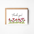 Load image into Gallery viewer, Heart Flowers Thank You Boxed Note Cards
