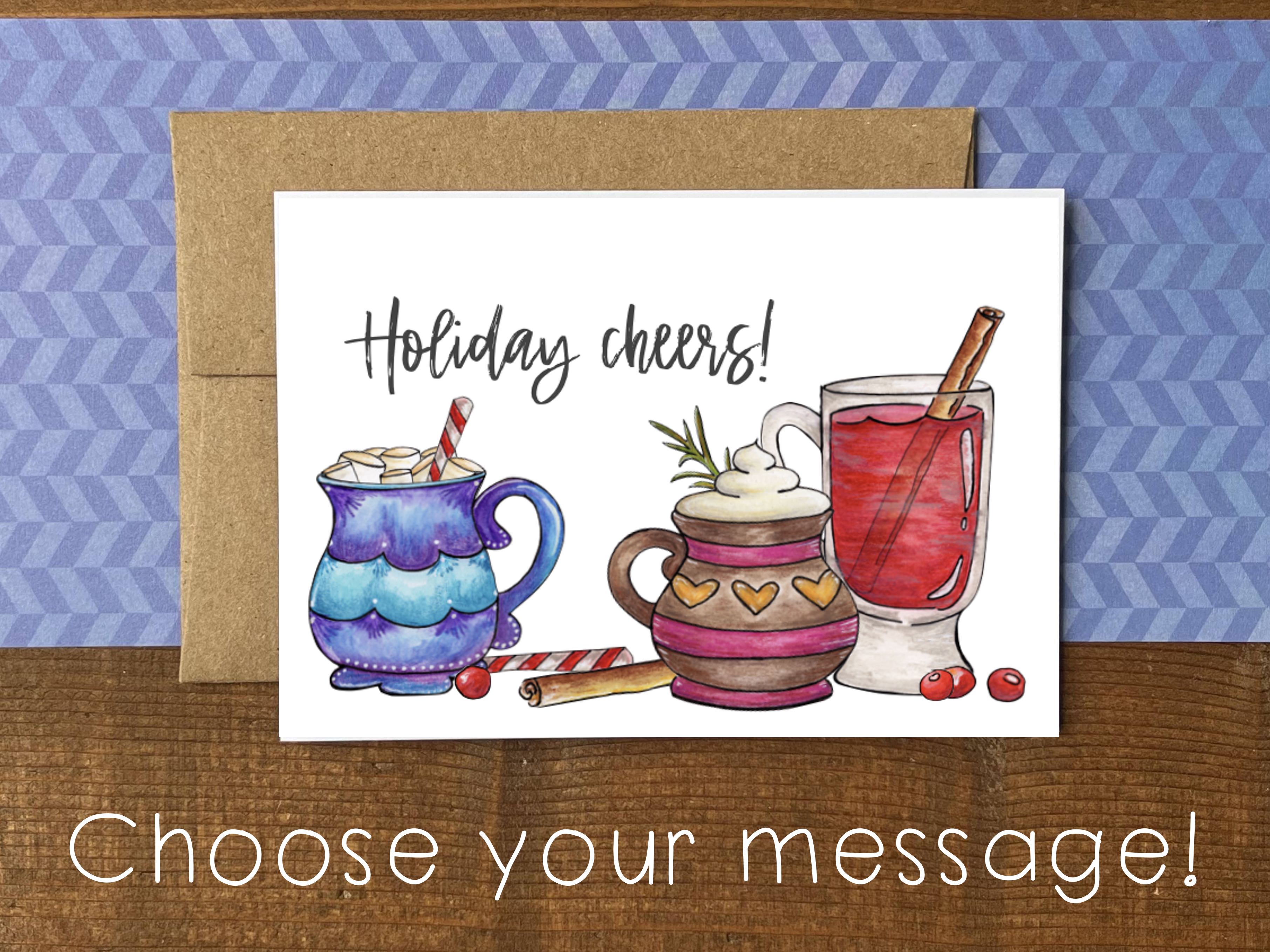 Cozy Mugs Holiday Cards | Choose Your Message - Boxed Set of 8