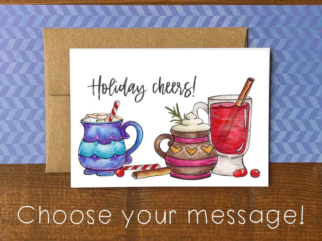 Cozy Mugs Holiday Cards | Choose Your Message - Boxed Set of 8