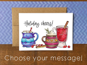 Cozy Mugs Holiday Cards | Choose Your Message - Boxed Set of 8