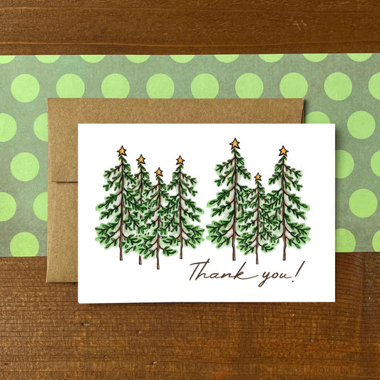 Starry Pines Thank You Holiday Boxed Note Cards