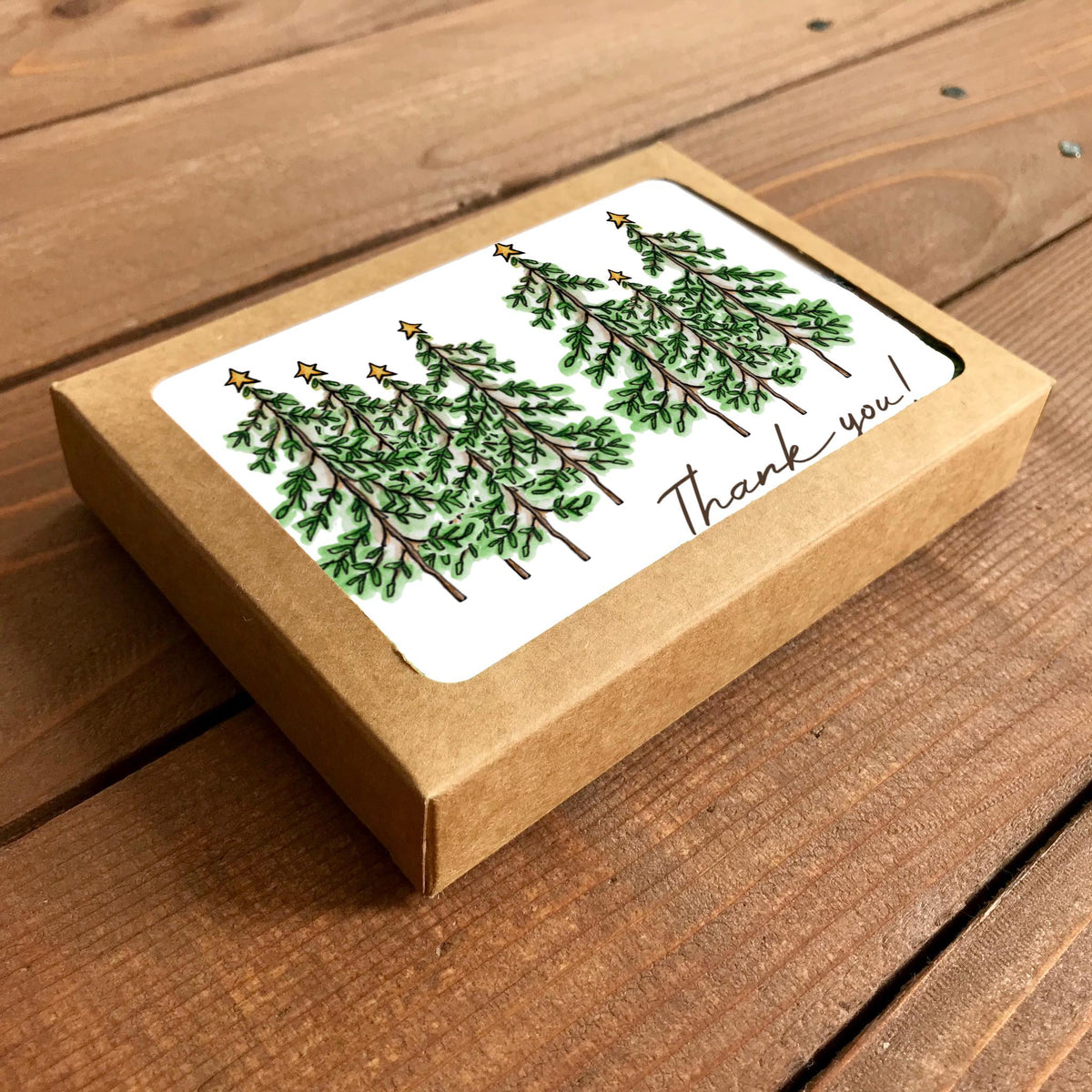 Starry Pines Thank You Holiday Boxed Note Cards