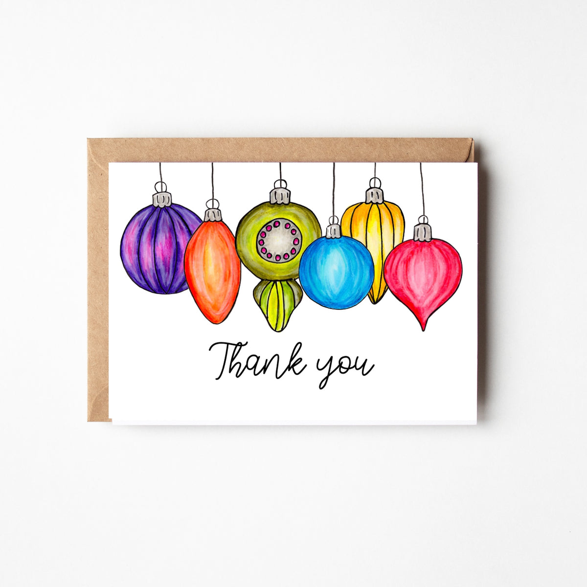 Vintage Ornaments Thank You Holiday Boxed Note Cards