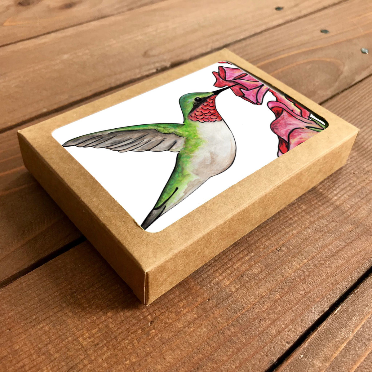 Hummingbird Blank Boxed Note Cards