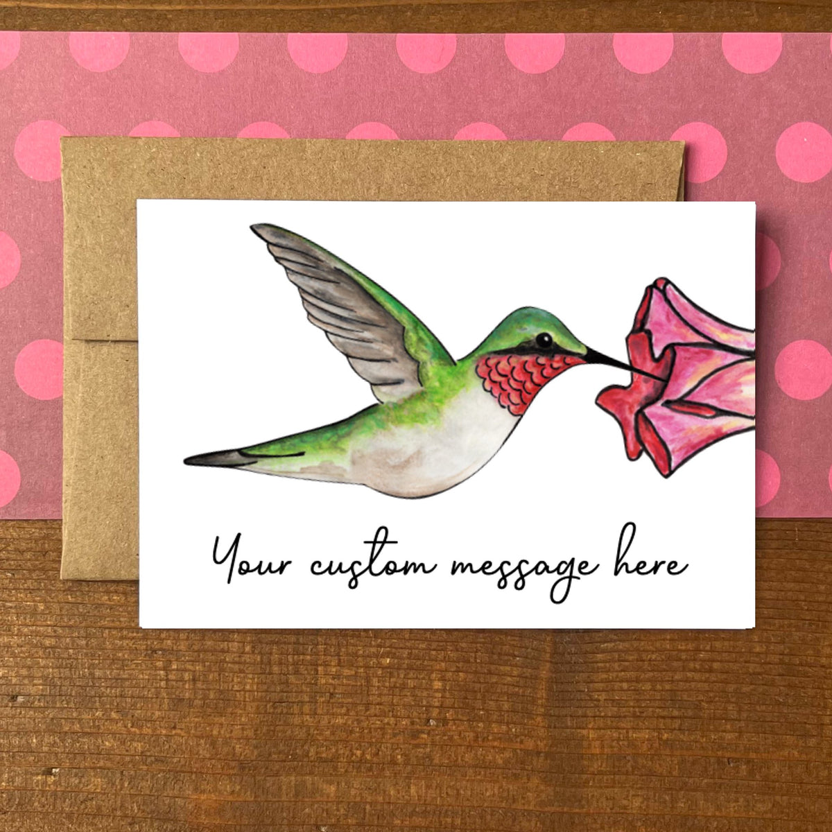 Hummingbird Personalized Boxed Note Cards