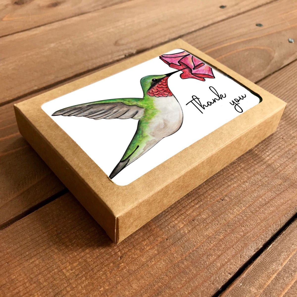 Hummingbird Thank You Boxed Note Cards