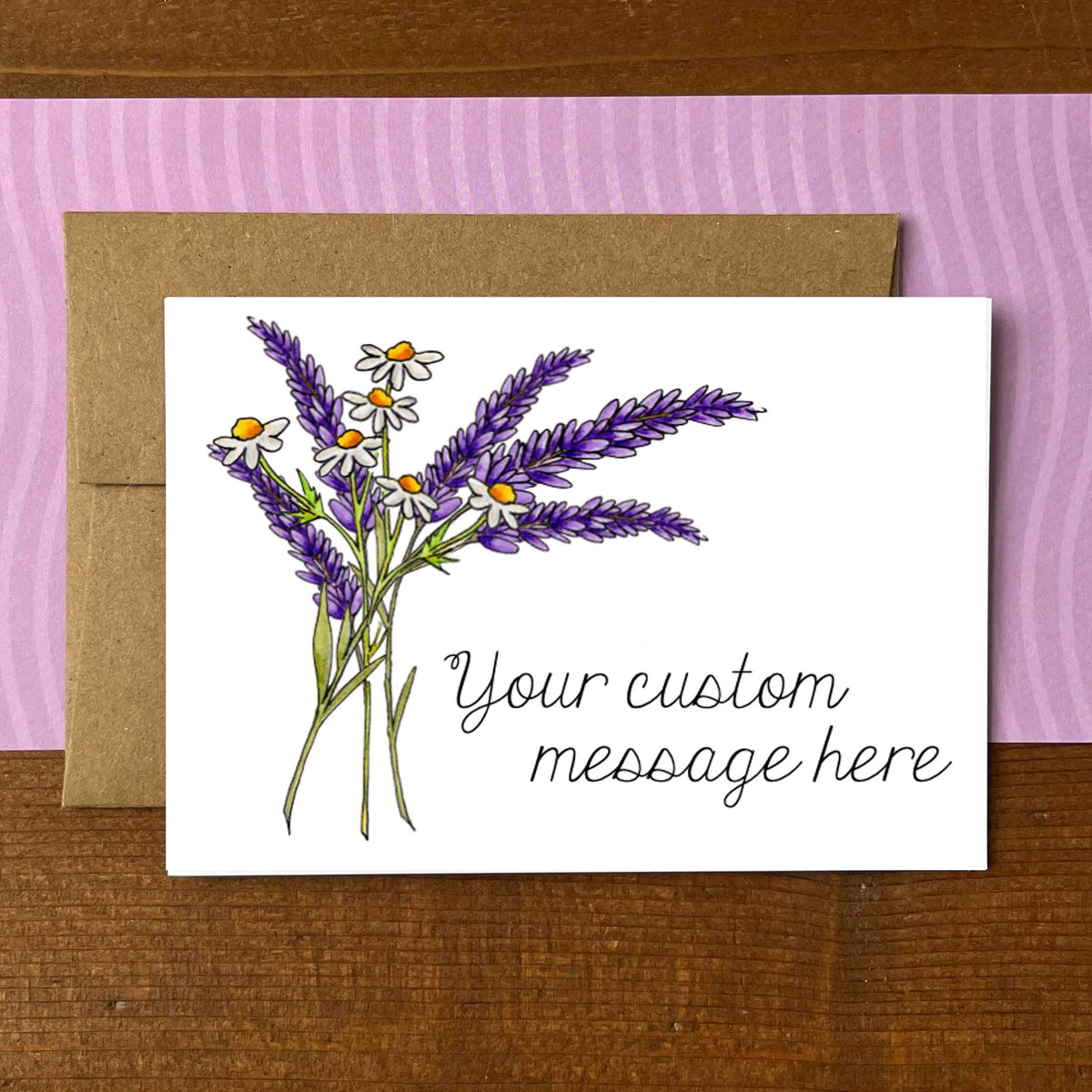 Lavender Personalized Boxed Note Cards