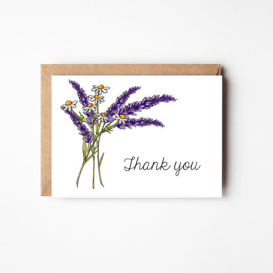 Lavender Thank You Boxed Note Cards