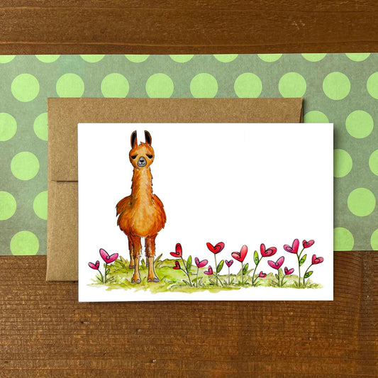 Llama Blank Boxed Note Cards