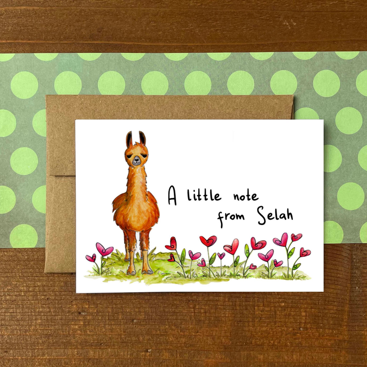 Llama Personalized Boxed Note Cards