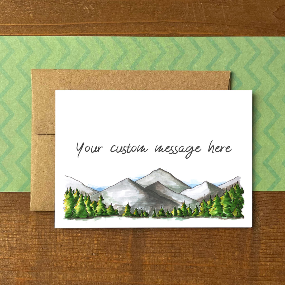 Mountain Range Personalized Boxed Note Cards