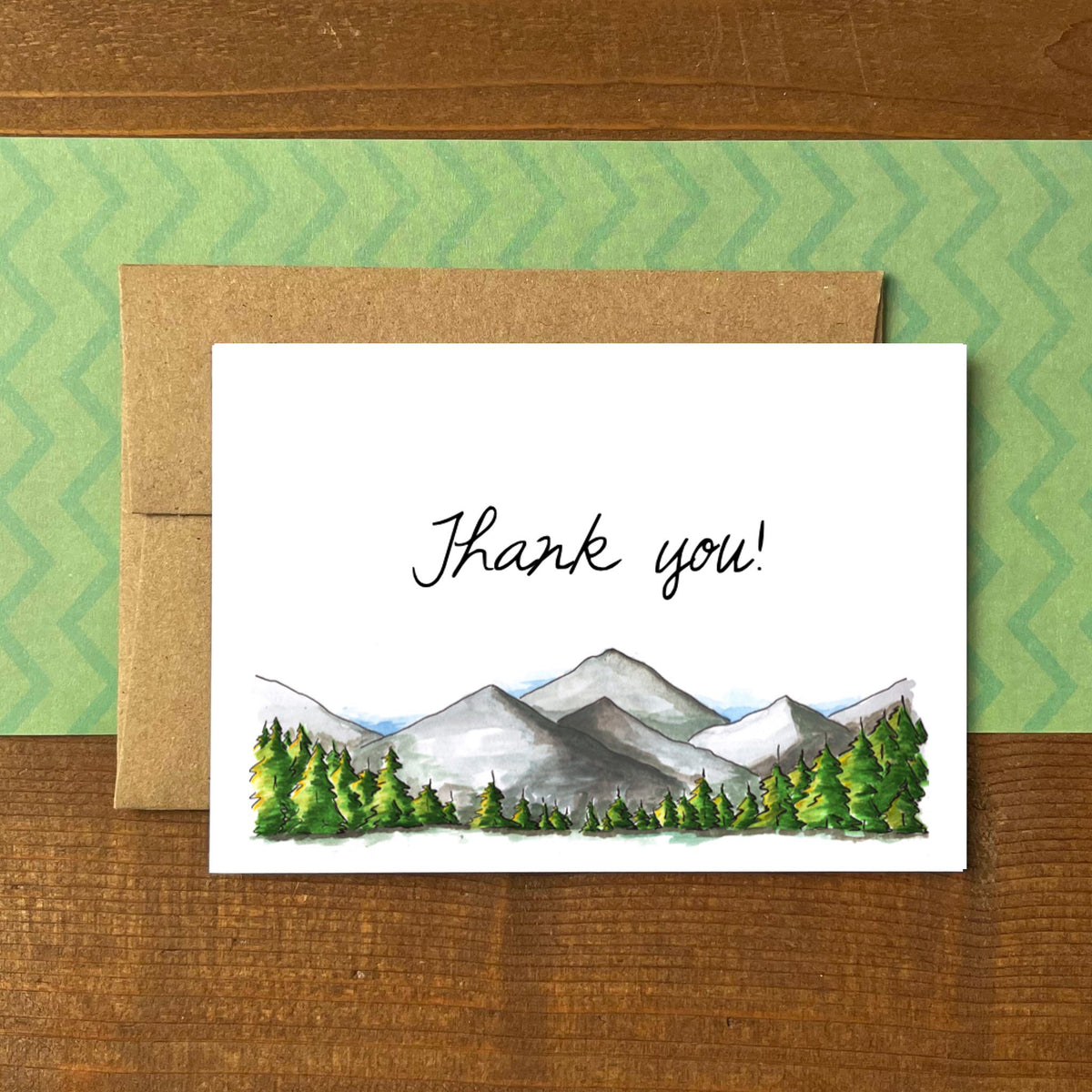 Mountain Range Thank You Boxed Note Cards