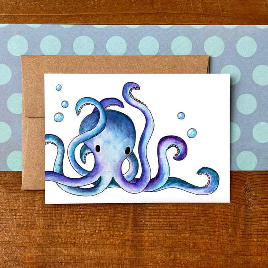 Octopus Blank Boxed Note Cards