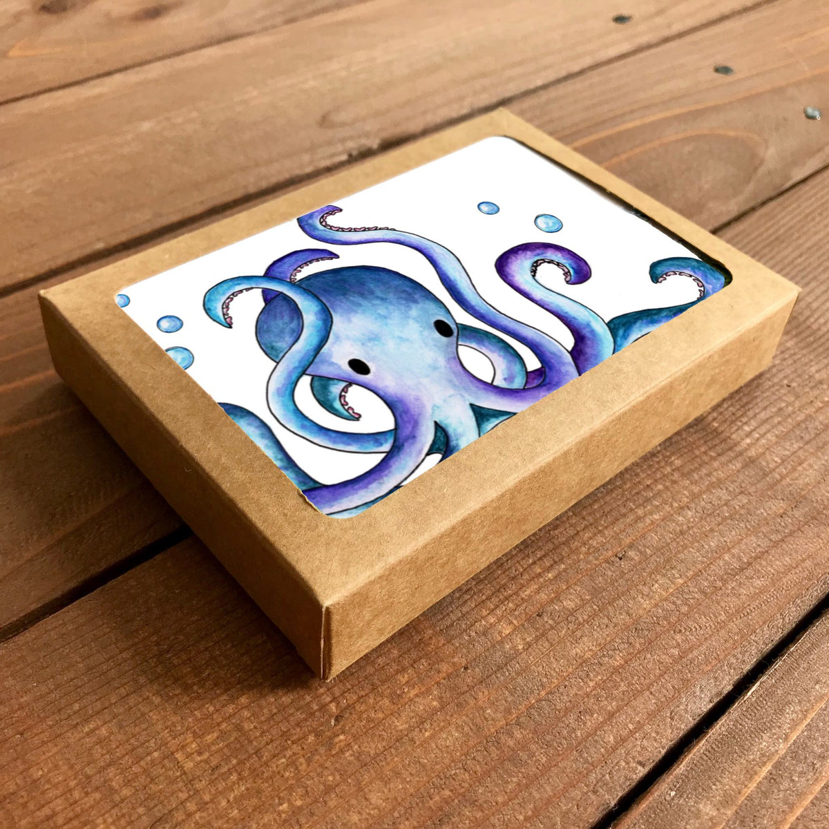 Octopus Blank Boxed Note Cards