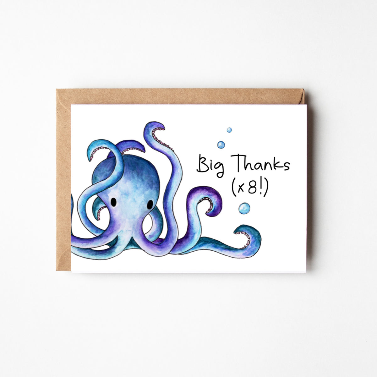 Octopus Thanks x 8 Boxed Note Cards