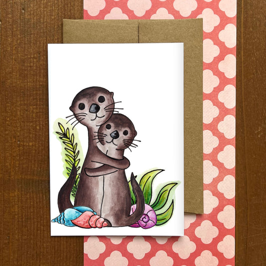Otters Blank Boxed Note Cards