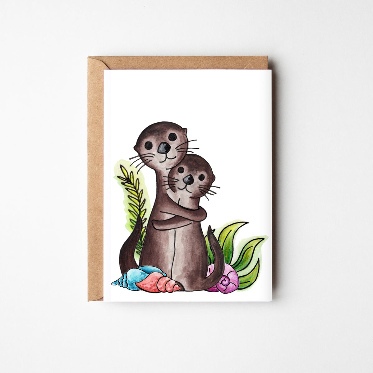 Otters Blank Boxed Note Cards