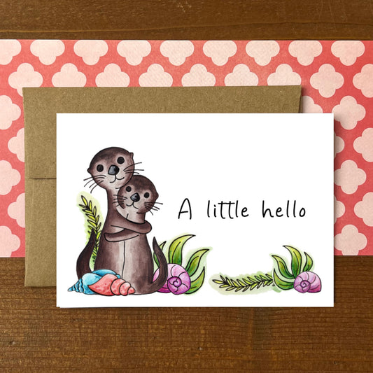 Otters Little Hello Boxed Note Cards