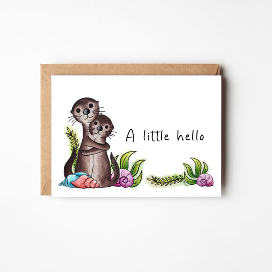 Otters Little Hello Boxed Note Cards