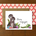 Load image into Gallery viewer, Otters Personalized Boxed Note Cards
