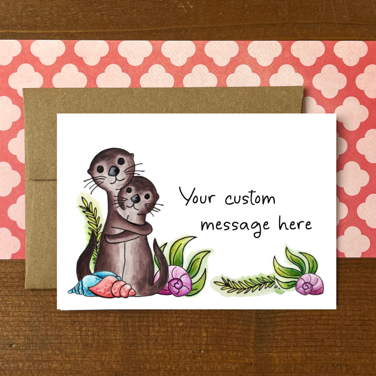 Otters Personalized Boxed Note Cards