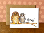 Owl Notecards | Choose Your Message - Boxed Set of 8