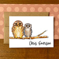 Load image into Gallery viewer, Owls Personalized Boxed Note Cards
