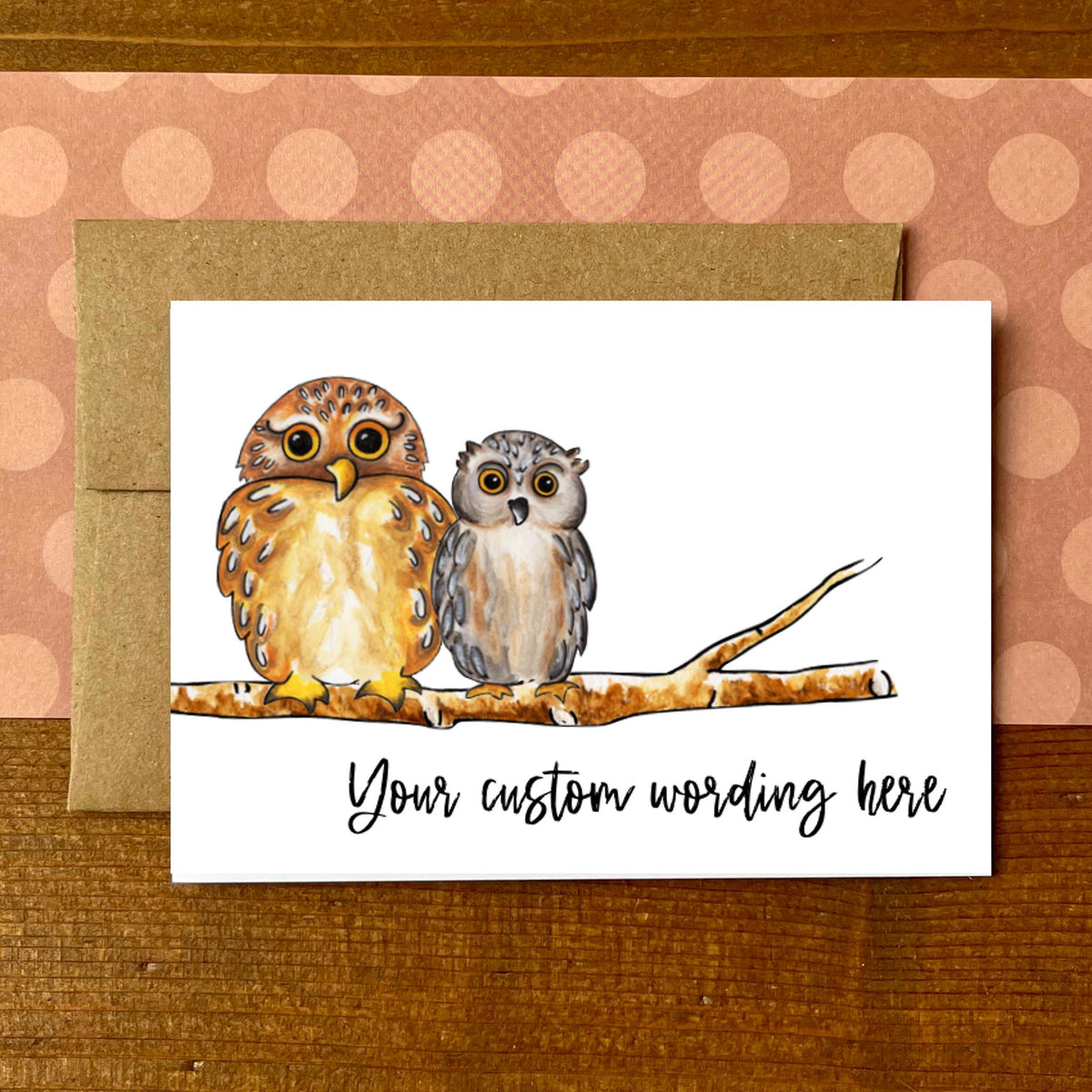 Owls Personalized Boxed Note Cards