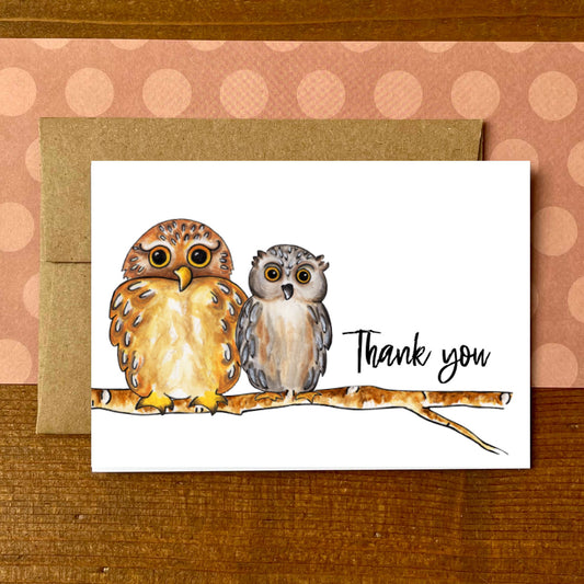 Owls Thank You Boxed Note Cards