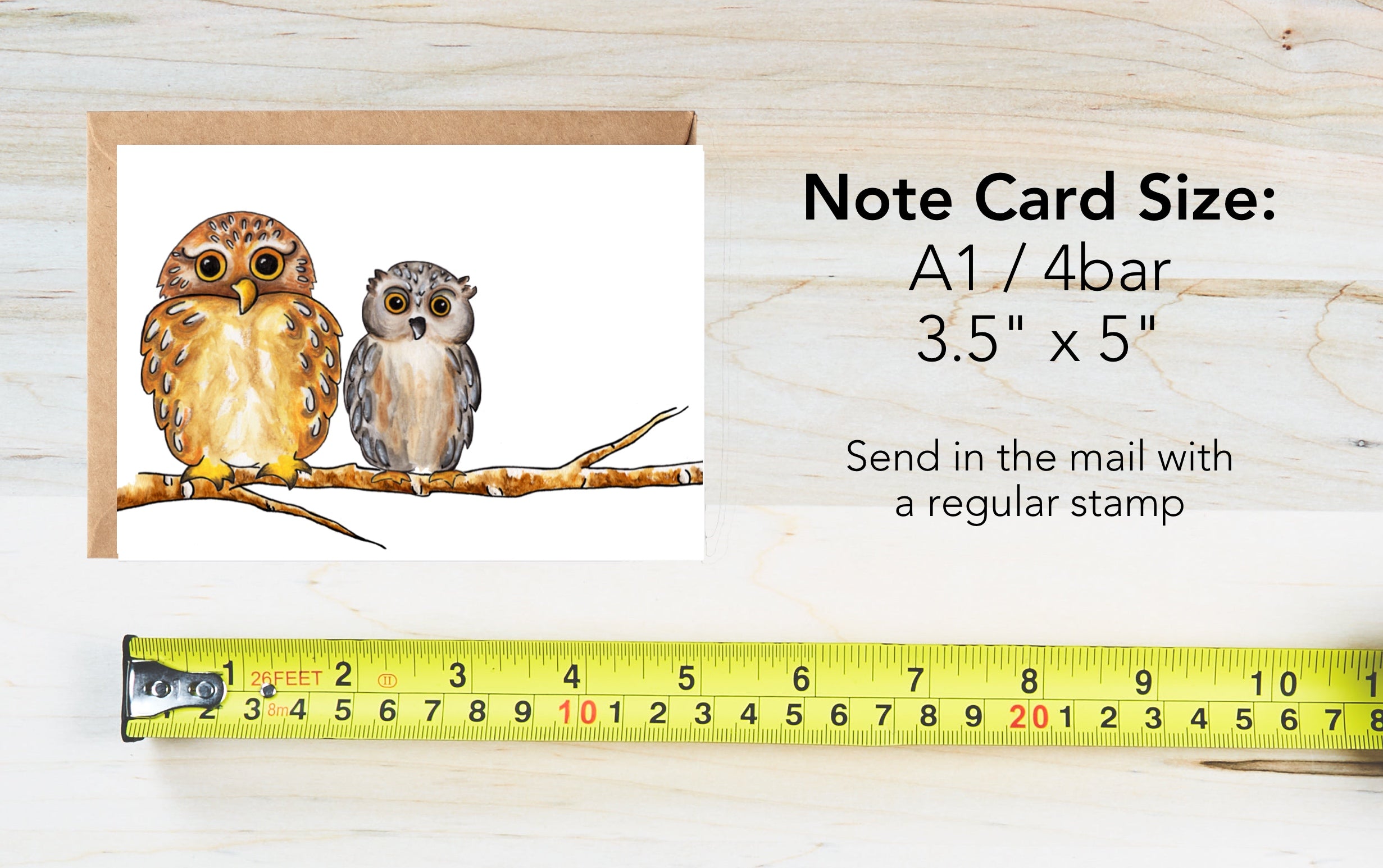 Owl Notecards | Choose Your Message - Boxed Set of 8