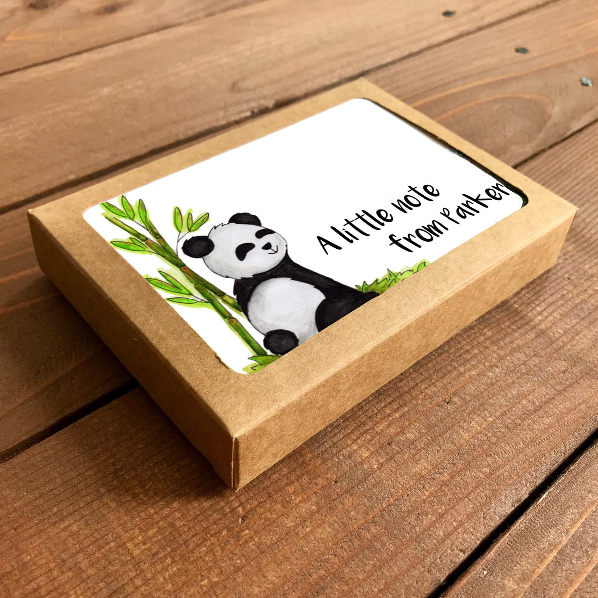 Panda Personalized Boxed Note Cards