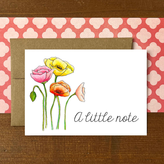 Poppies Little Note Boxed Note Cards
