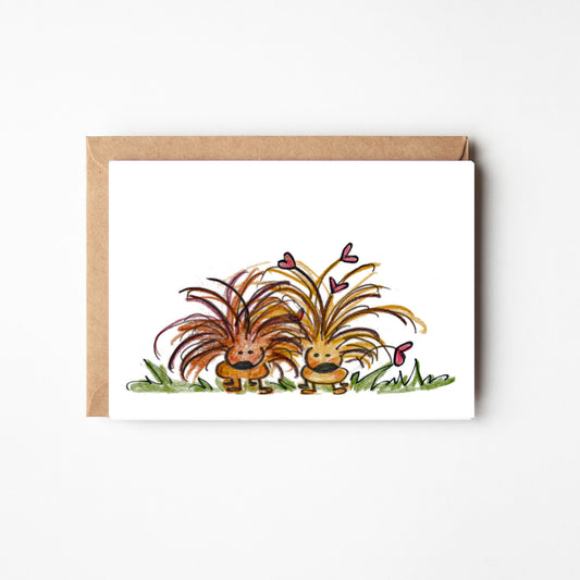 Porcupines Blank Boxed Note Cards