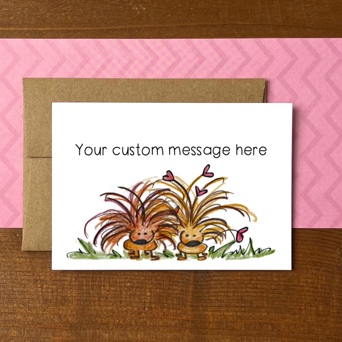 Porcupines Personalized Boxed Note Cards