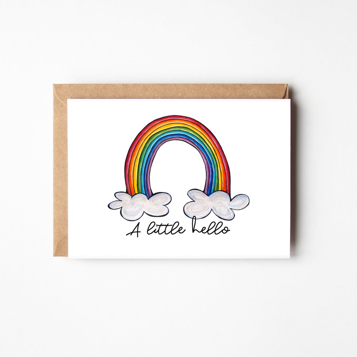 Rainbow Clouds Little Hello Boxed Note Cards