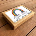Load image into Gallery viewer, Rainbow Clouds Personalized Boxed Note Cards
