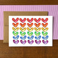 Load image into Gallery viewer, Rainbow Hearts Blank Boxed Note Cards
