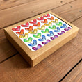 Load image into Gallery viewer, Rainbow Hearts Blank Boxed Note Cards
