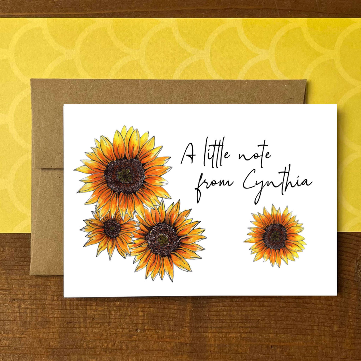 Sunflowers Personalized Boxed Note Cards