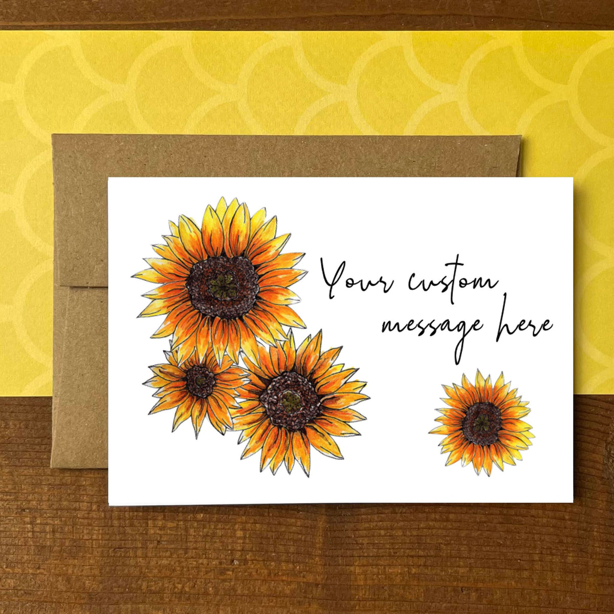 Sunflowers Personalized Boxed Note Cards