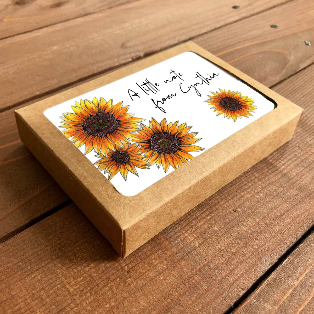 Sunflowers Personalized Boxed Note Cards