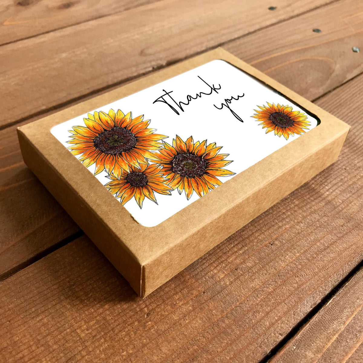 Sunflowers Thank You Boxed Note Cards
