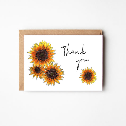 Sunflowers Thank You Boxed Note Cards