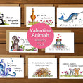 Load image into Gallery viewer, Valentine Animals Variety Boxed Note Cards
