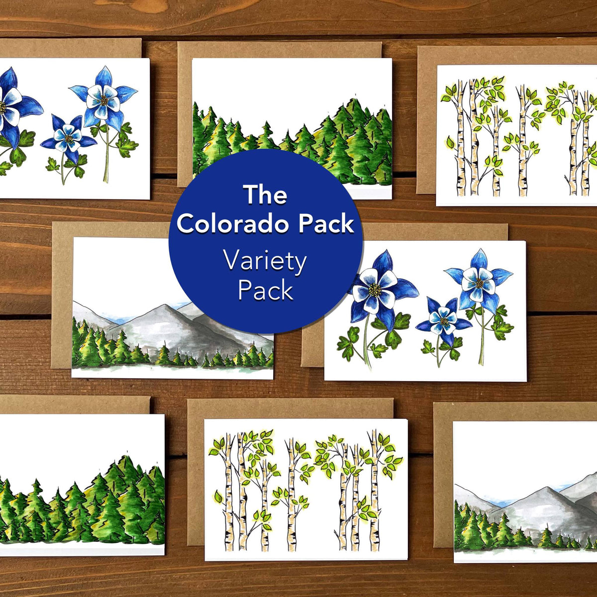The Colorado Pack Blank Variety Pack Note Cards