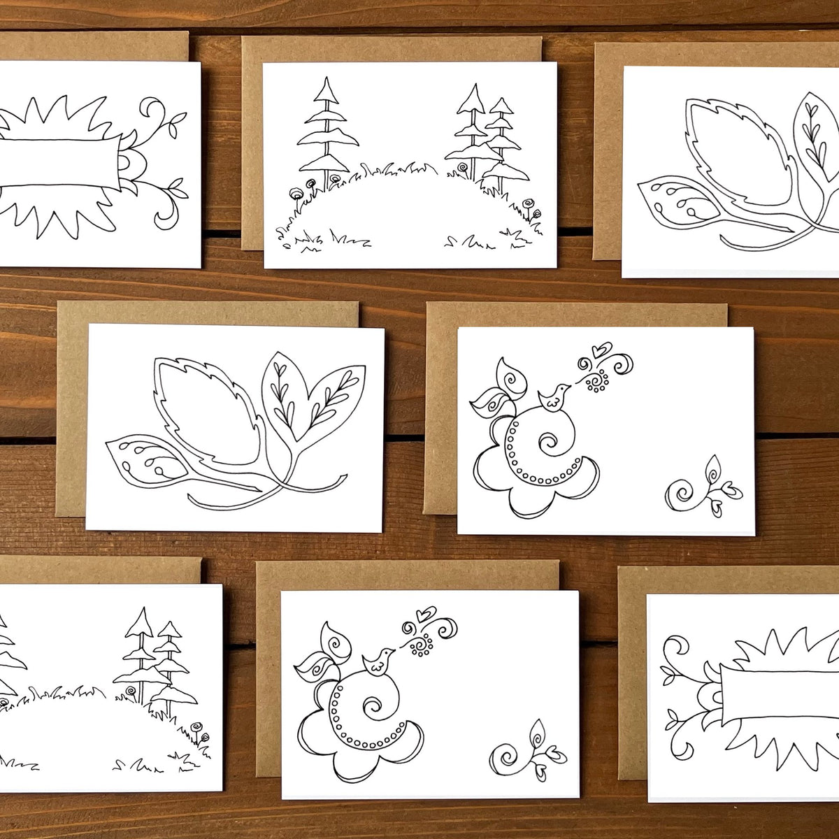 Color Your Own Blank Variety Boxed Note Cards