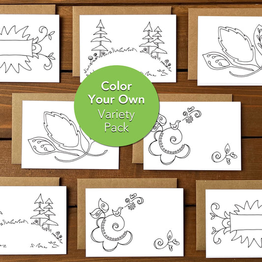 Color Your Own Blank Variety Boxed Note Cards