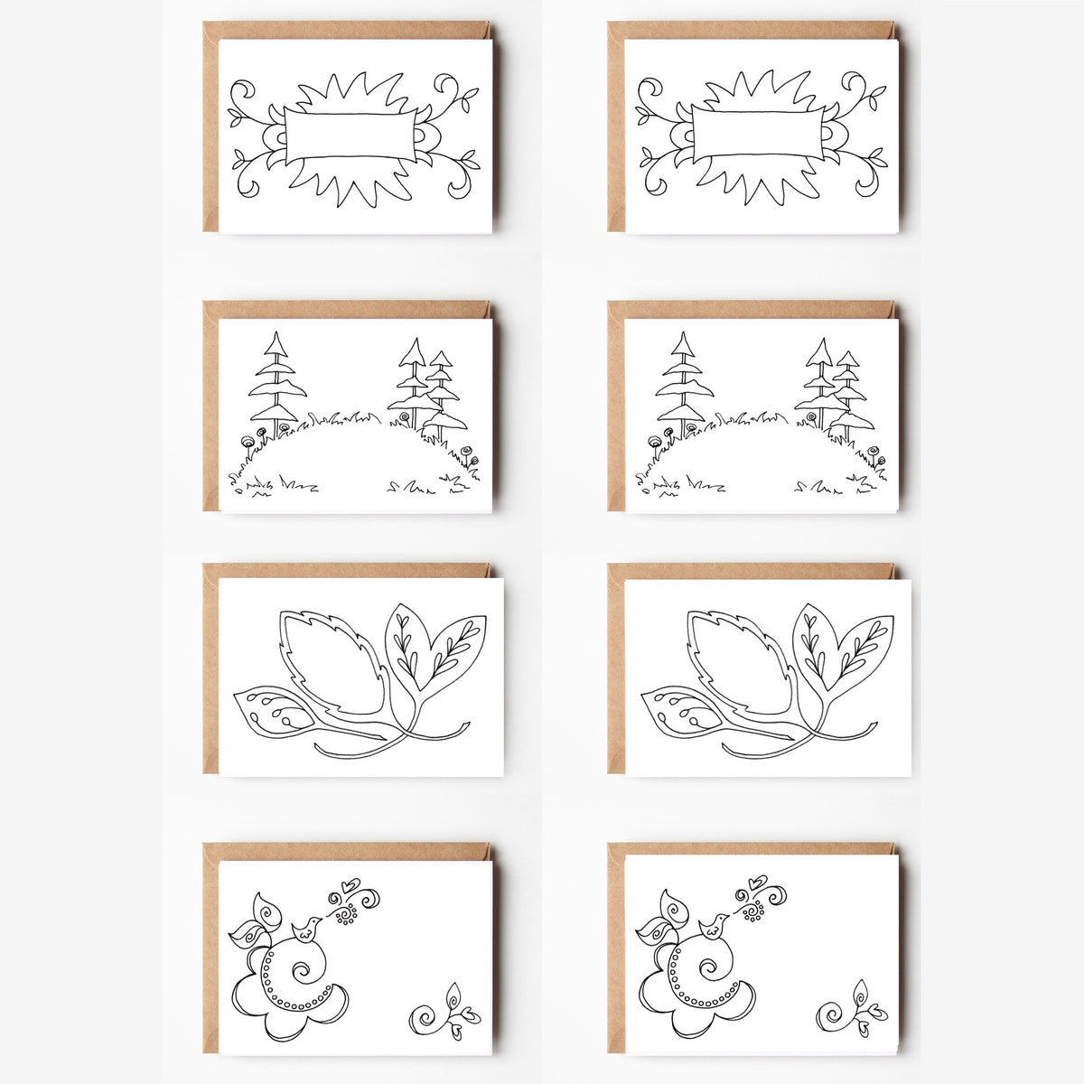 Color Your Own Blank Variety Boxed Note Cards