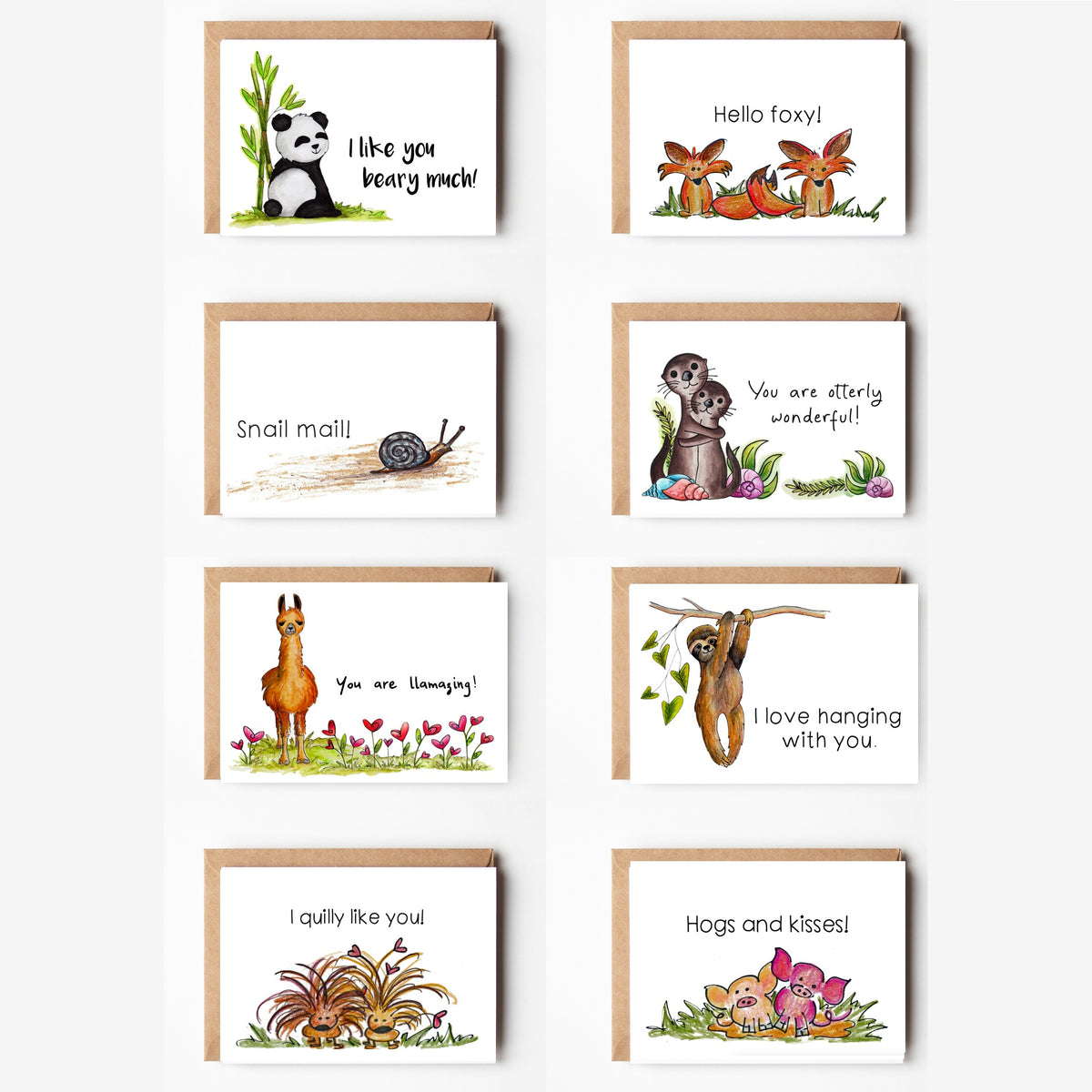 Punny Pals Variety Blank Boxed Note Cards