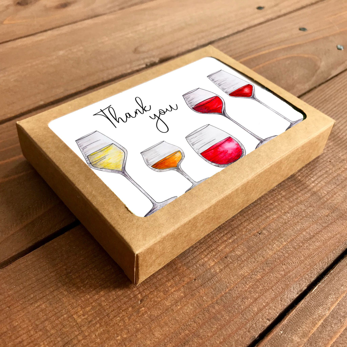 Wine Flight Thank You Boxed Note Cards